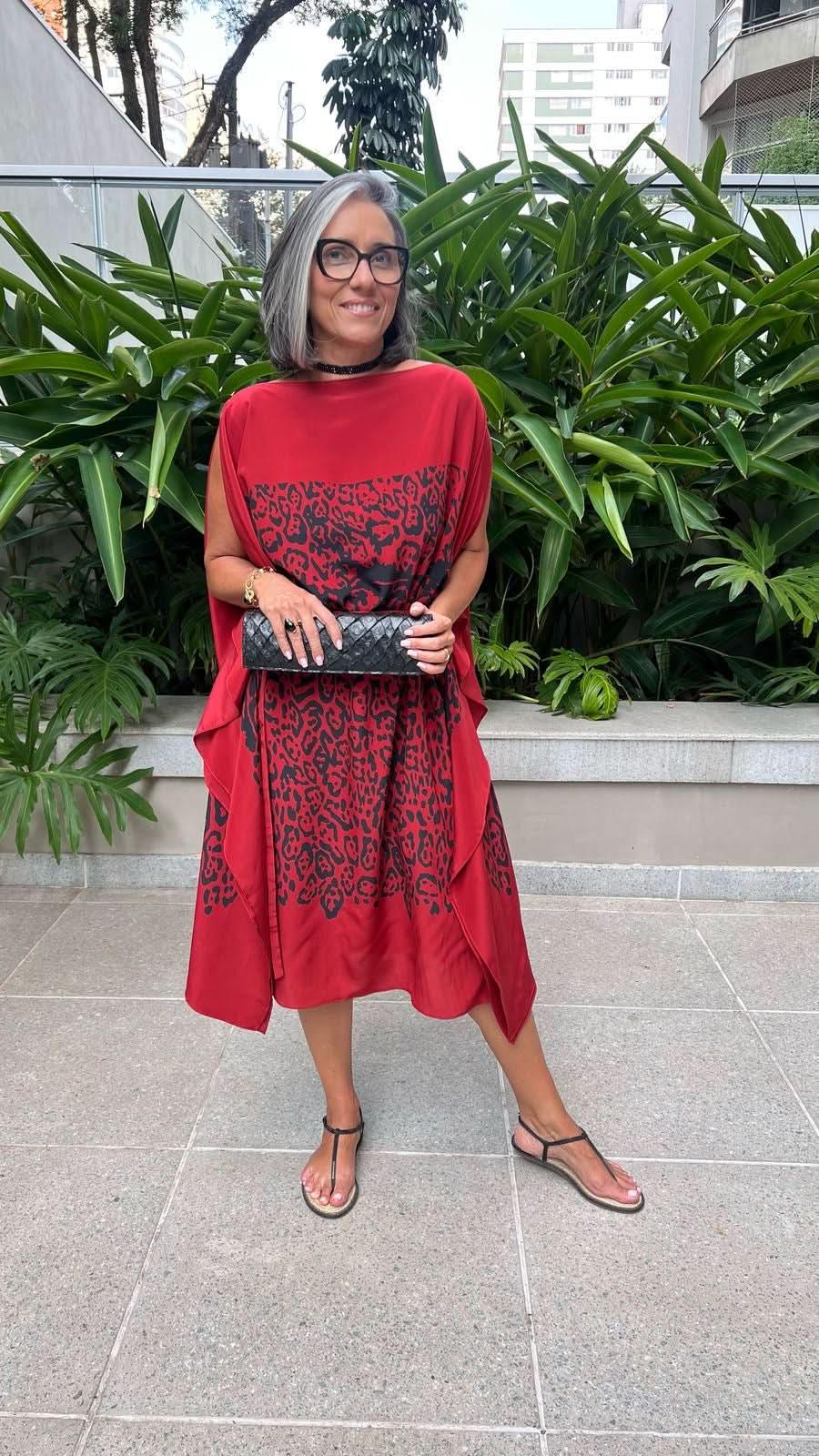 Kaftan Midi Seda Estampa