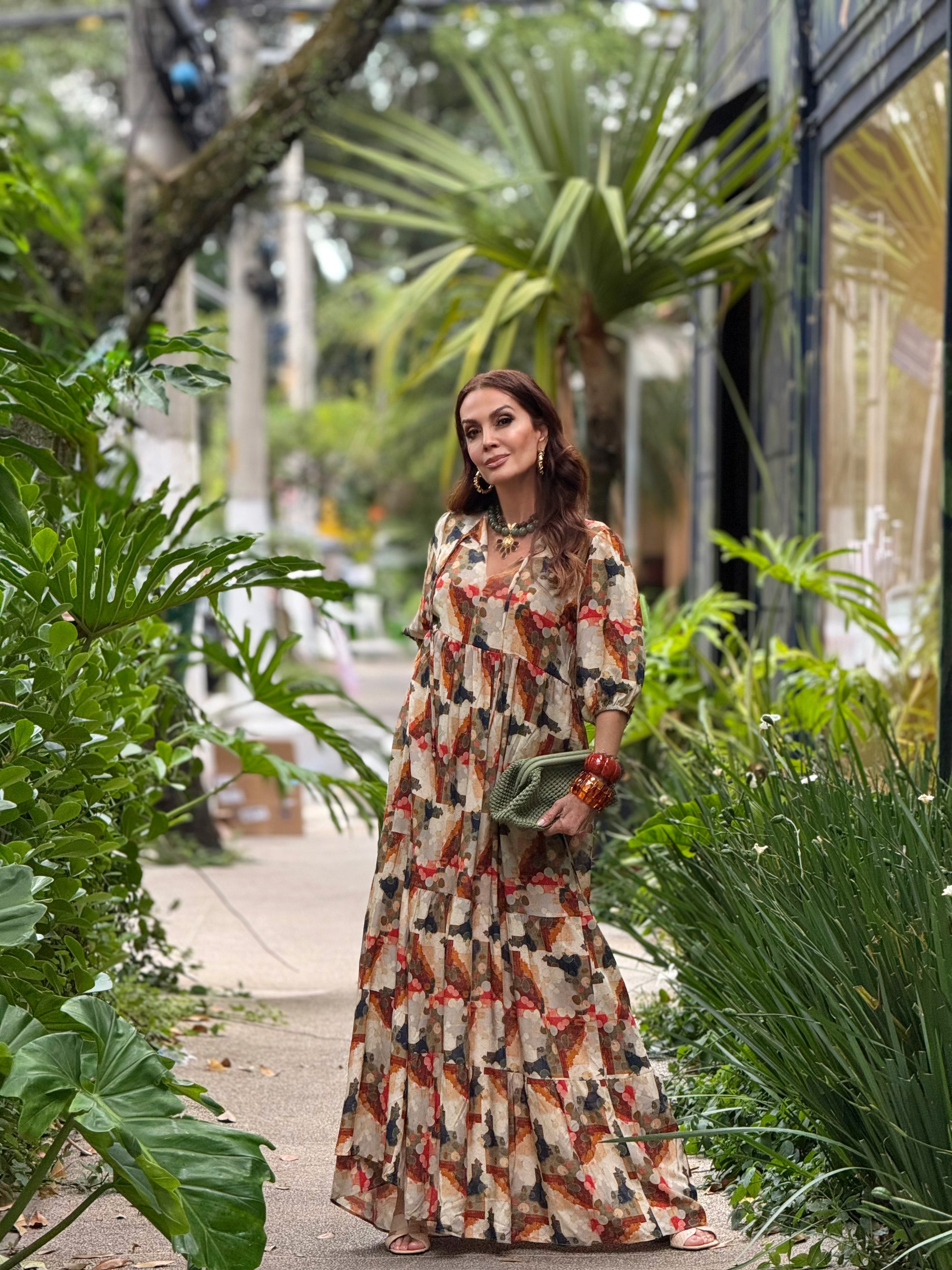 Vestido Camila Estampa Carmel